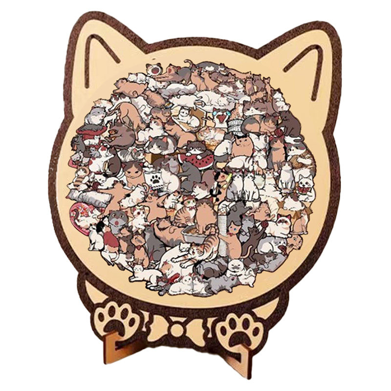 莫兰迪马卡龙猫咪拼图趣猫集拼图