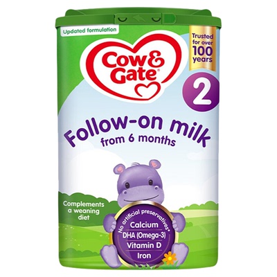 【3罐装】英国牛栏2段Cow&Gate原装进口婴儿配方奶粉800g/罐官方