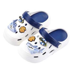 幸福玛丽儿童拖鞋男童夏季男孩外穿沙滩鞋中大童女孩软底包头凉拖