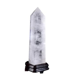 天然白水晶柱单尖柱六棱柱顶梁柱客厅书房商铺公司玄关居家摆件