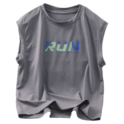 男童背心冰丝上衣夏季运动薄款