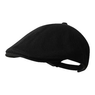 秋冬加厚纯色美式复古前进帽男女百搭文艺画家英伦风大头围贝雷帽