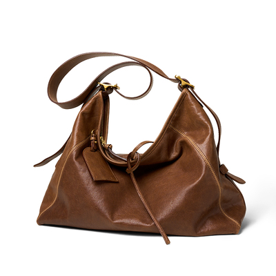 凯撒植鞣牛皮大容量托特包