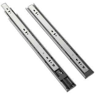 固特臻品304不锈钢抽屉轨道三节轨阻尼缓冲滑道键盘导轨橱柜滑轨