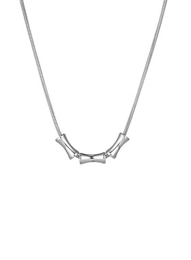 竹节项链男士潮牌百搭嘻哈钛钢吊坠高级感女短款中性新中式锁骨链