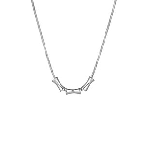 竹节项链男士潮牌百搭嘻哈钛钢吊坠高级感女短款中性新中式锁骨链