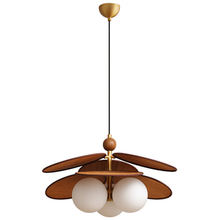 云扇法式复古卧室吊灯主灯中古风餐厅灯日式餐桌圆桌阳台书房灯具