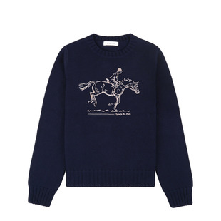 [明星同款]Sporty&Rich Farmhouse系列女士时尚马年休闲针织毛衣