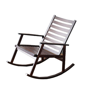单人摇摇椅阳台家用休闲懒人椅子小户型客厅沙发成人躺椅实木靠椅
