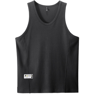 肌肉狗 基础款运动背心男夏季美式坑条肌理感工字坎肩健身训练服