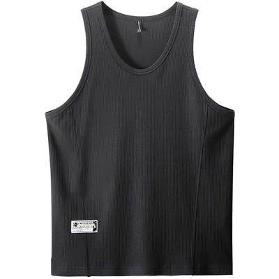 肌肉狗坑条肌理感运动休闲背心