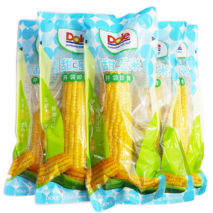 都乐水果甜玉米棒8根 袋装真空包装开袋即食Dole非转基因玉米棒子