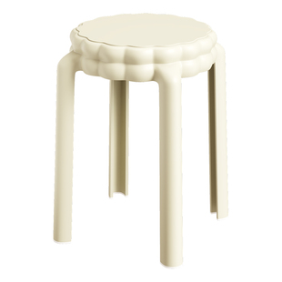 凳子家用结实耐用轻奢高级圆凳可叠放客厅餐厅备用加厚塑料高胶凳