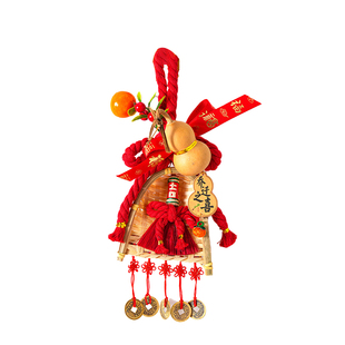 春节门把手挂件春节客厅房间布置挂饰2026马年新款万字结葫芦门挂