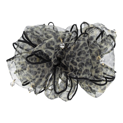 气质豹纹蓬松云朵手工发圈FB3093