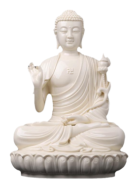 戴玉堂周金田陶瓷摆件《燃灯古佛仿古瓷》定光如来佛像供奉家用