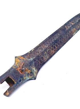 湖北仿古青铜器春秋时期兵器楚国吴王夫差矛兵器博物馆收藏展览品