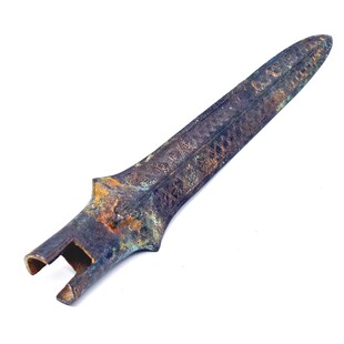 湖北仿古青铜器春秋时期兵器楚国吴王夫差矛兵器博物馆收藏展览品