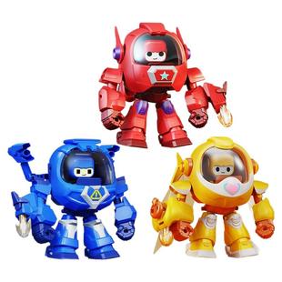 百变布鲁可动画同款IP超能版穿梭舱布布鲁鲁可可机甲二合一积木人