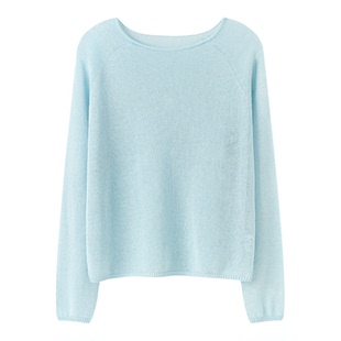 邱莹莹HELA AOMI “无缝和纸纱”桑蚕丝和纸纱无缝一体针织衫