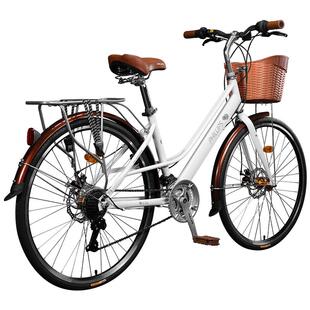 菲利普折叠自行车成人男女超轻便捷青少年禧玛诺变速通勤公路车