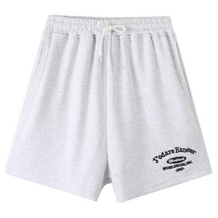 周雨彤同款裤子直筒裤宽松休闲裤百搭纯棉五分裤bm风运动短裤女夏