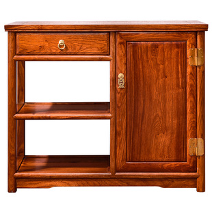 红木家具花梨木茶水柜实木茶几角柜刺猬紫檀中式仿古茶边柜储物柜