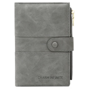 charm infinite新款防盗刷RFID护照夹拉链搭扣护照套证件夹护照包