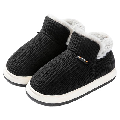 棉拖鞋男士冬季包跟厚底室内居家居加绒保暖防滑秋冬棉鞋男款外穿