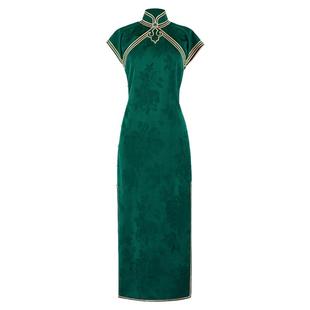 姑苏旧梦丨一城风絮丨真丝香云纱复古民国风如意襟连肩袖旗袍