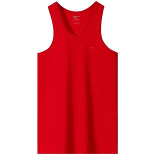 七匹狼大红色男士背心纯棉本命年马衣服礼物结婚内衣内裤套装男款