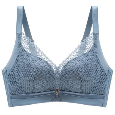 泰国乳胶内衣女小胸聚拢调整型收副乳胸罩蕾丝夏季薄款无钢圈文胸