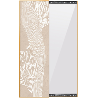 奶油风抽象艺术隐形穿衣镜装饰画