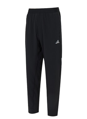 幸运叶子|Adidas阿迪达斯梭织长裤男裤季新品黑色运动裤休闲裤