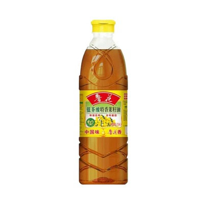 鲁花低芥酸菜籽油特香菜油750ml非转基因物理压榨食用油小瓶家用