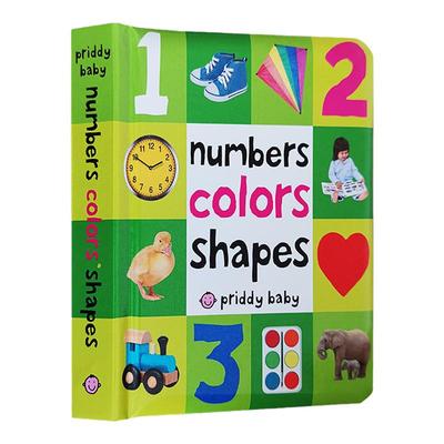 英文原版 启蒙认知100词 Numbers Colors Shapes 幼儿图解词典 宝宝图片单词认知书
