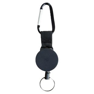 对讲机手咪拉绳挂钩防丢易拉扣通用车台手台话筒伸缩钢丝自动回弹