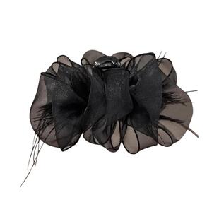 超大号羽毛云朵泡泡抓夹女后脑勺发夹高级感盘发鲨鱼夹子发卡头饰