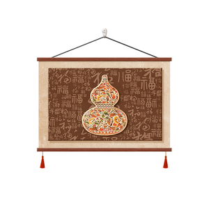中古风葫芦福禄餐厅装饰画电表箱