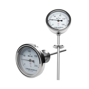 指针双金属温度表WSS-414快装食品级卫生型卡盘式温度计 卡箍50.5