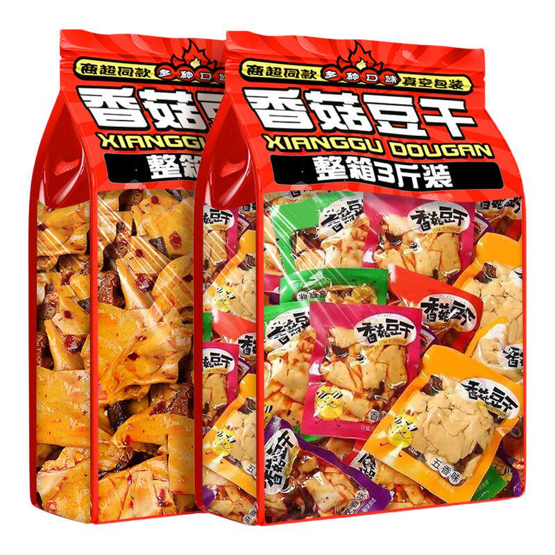 香菇豆干豆腐干零食独立小包装麻辣条面筋豆皮五香干解馋休闲食品