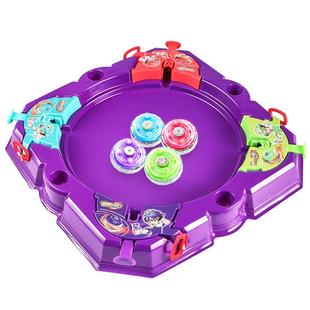热销发光合金对战陀螺盘儿童玩具双人四人桌面亲子互动游戏礼物