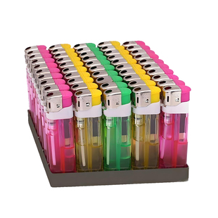 商超便利店通用款经典电子明火一次性打火机批发加厚耐用家用零售