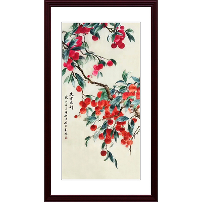 苏绣成品挂画事事如意中式玄关