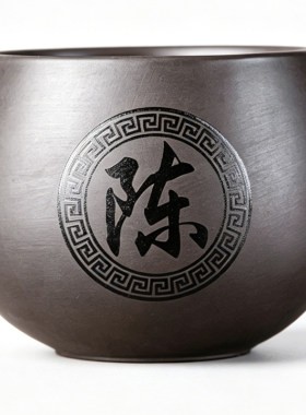 定制姓氏紫砂茶杯刻字男士茶杯