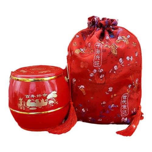 结婚嫁妆喜庆子孙袋百子图子孙兴旺代代相传新娘拿手袋前代后代袋