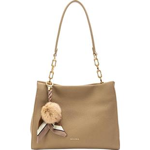 红谷包包女2025新款质感真皮单肩斜挎包通勤气质手提包牛皮女士包