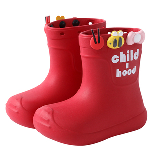 儿童雨鞋女童雨靴男童雨鞋宝宝防滑防水胶鞋可爱卡通加厚雨靴轻便