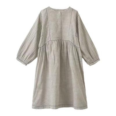 田园风复古女童连衣裙