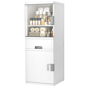 轻奢浴室收纳柜置物架免安装厕所卫生间马桶储物柜落地多层缝隙柜